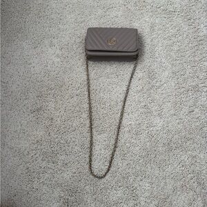 Elegant Brown Quilted Chain Bag